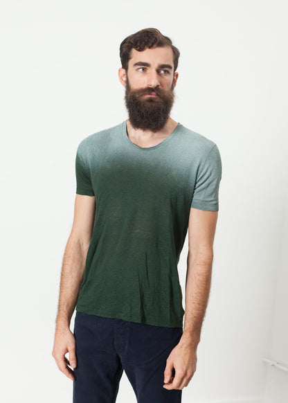 Overprint T-Shirt in Green Demo1