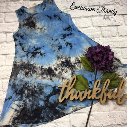 Tie Dye Swing Dress with Pocket
